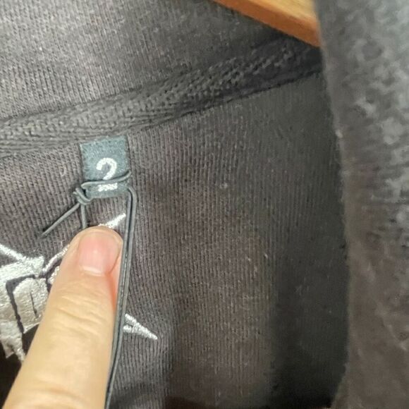 Röxxtar Black Pirate Coat Military Style Trench Coat Long Jacket Size 2 NWT - Picture 5 of 9